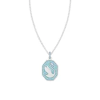 Signum Crystal & Rhodium-Plated Swan Pendant Necklace