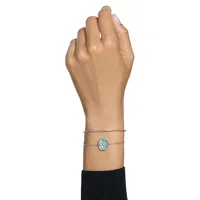 Signum Swan Crystal & Rhodium-Plated Bangle Bracelet