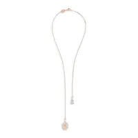 Signum Crystal & Rose Goldplated Y-Necklace