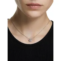 Collier rhodié avec pendentif à cristaux Constella