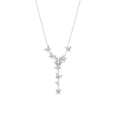 Lilia Rhodium-Plated & Crystal Pendant Necklace