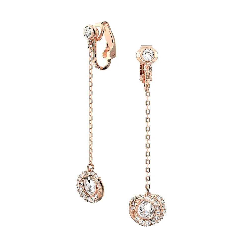 Generation Rose-Goldplated & Crystal Spiral Drop Earrings