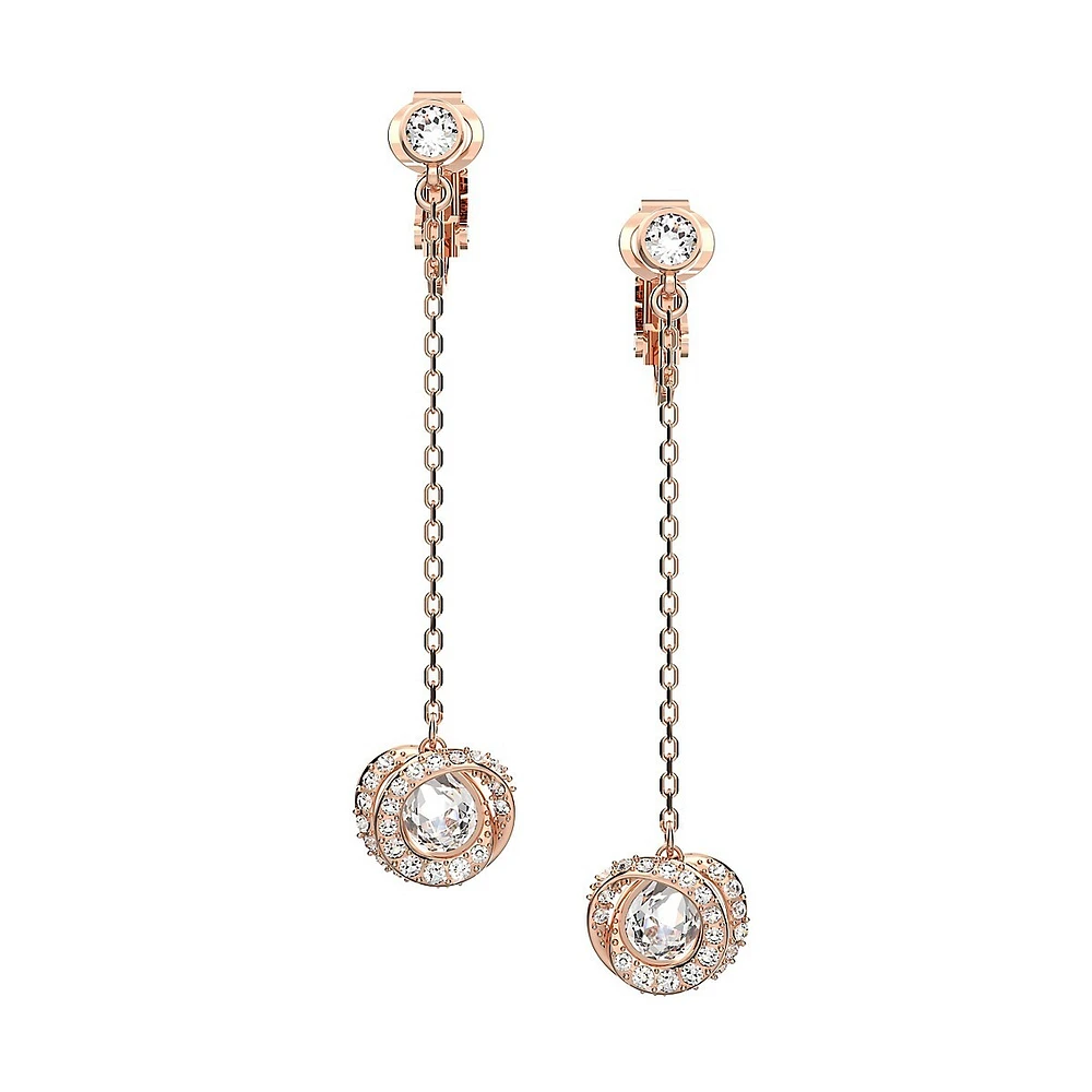 Generation Rose-Goldplated & Crystal Spiral Drop Earrings