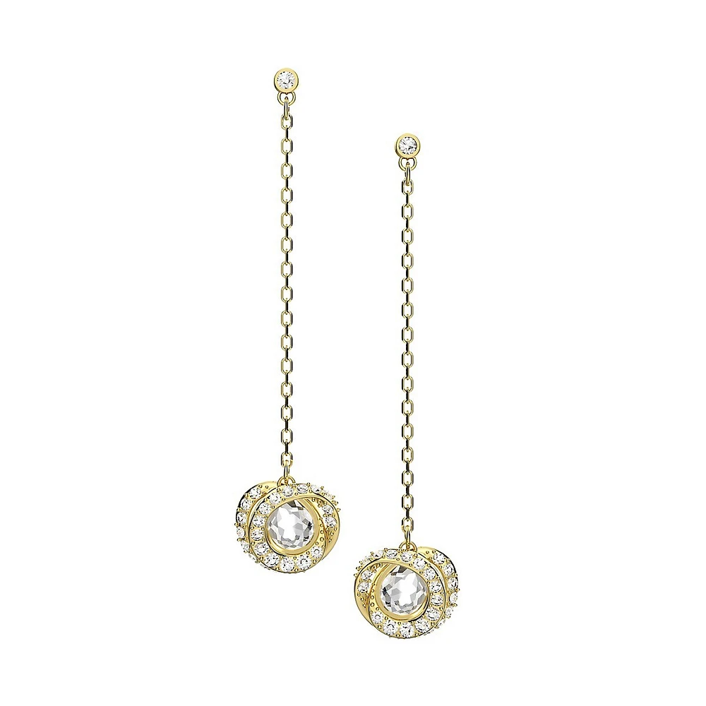 Generation Goldplated & Crystal Spiral Drop Earrings