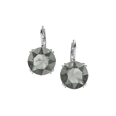 Millenia Rhodium-Plated & Round-Cut Crystal Drop Earrings