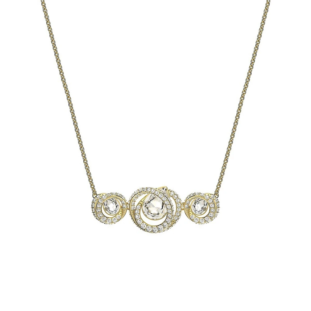 Generation Goldplated & Crystal Spiral Pendant Necklace