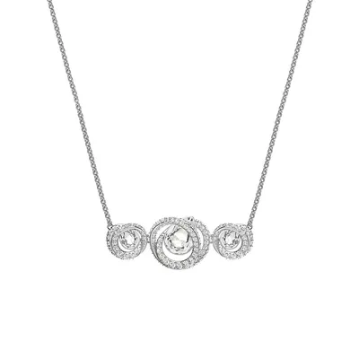 Generation Rhodium-Plated & Crystal Spiral Pendant Necklace