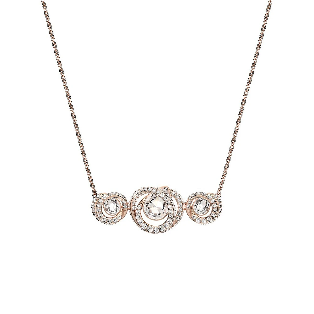 Collier avec pendentif en spirale rose et cristaux Generation