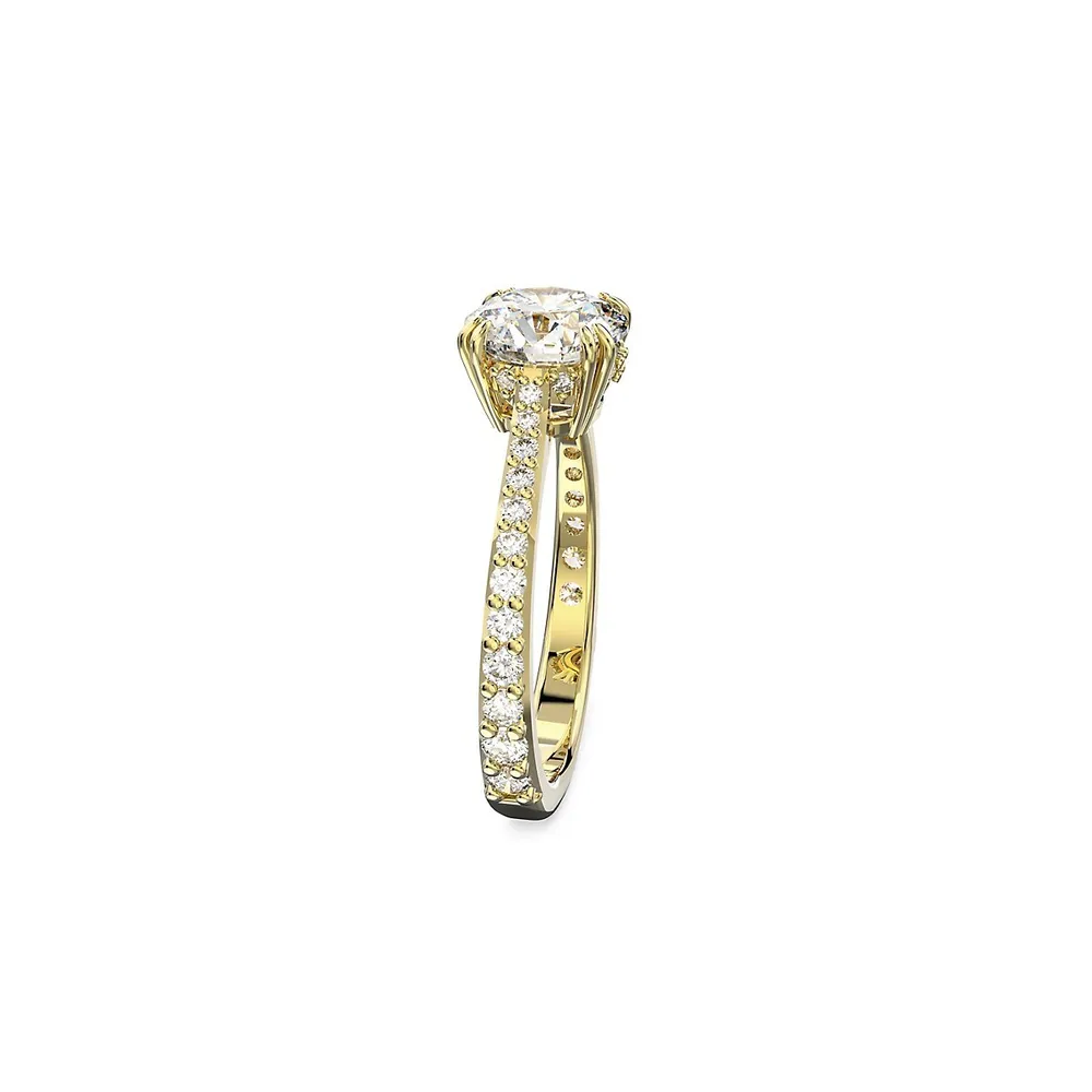 Constella Goldplated & Crystal Cocktail Ring