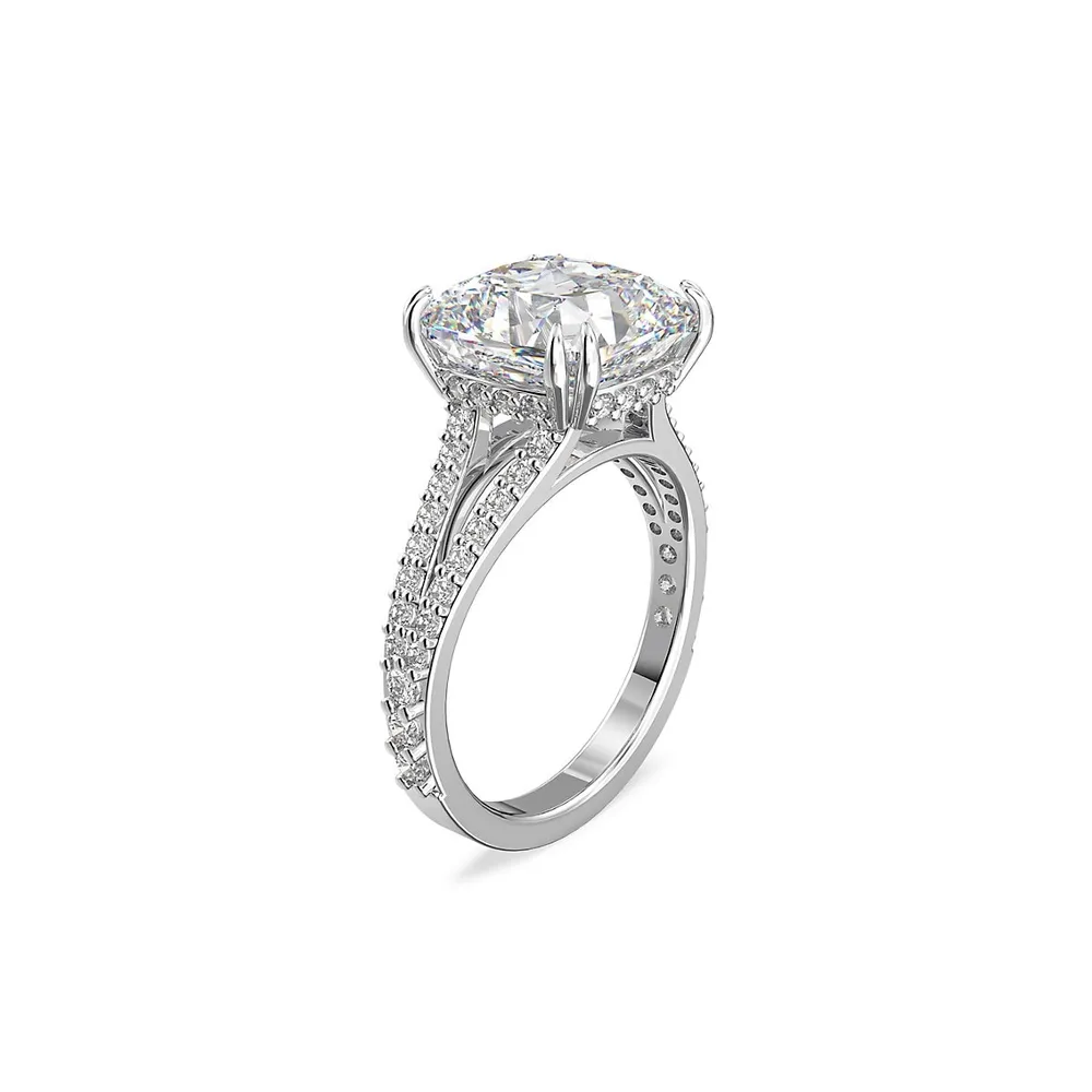 Constella Rhodium-Plated & Crystal Cocktail Ring