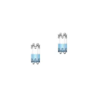 Stilla Rhodium-Plated & Crystal Stud Earrings