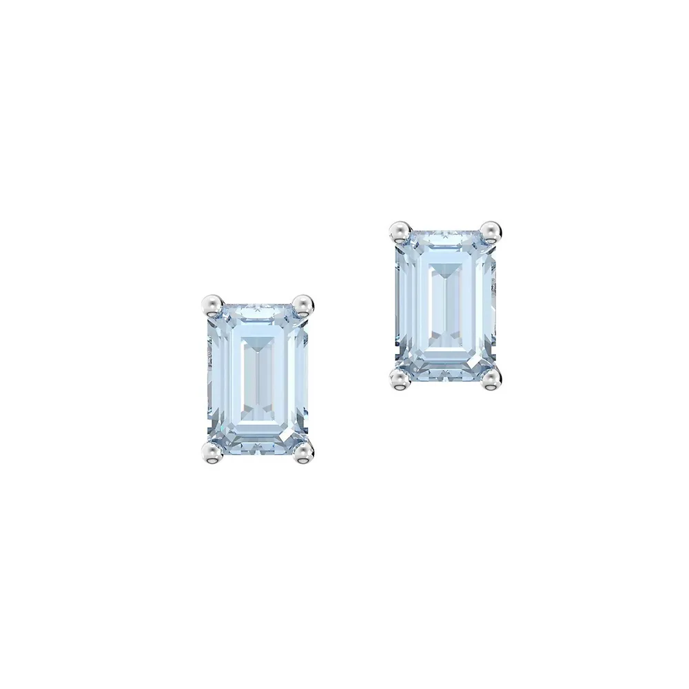 Stilla Rhodium-Plated & Crystal Stud Earrings