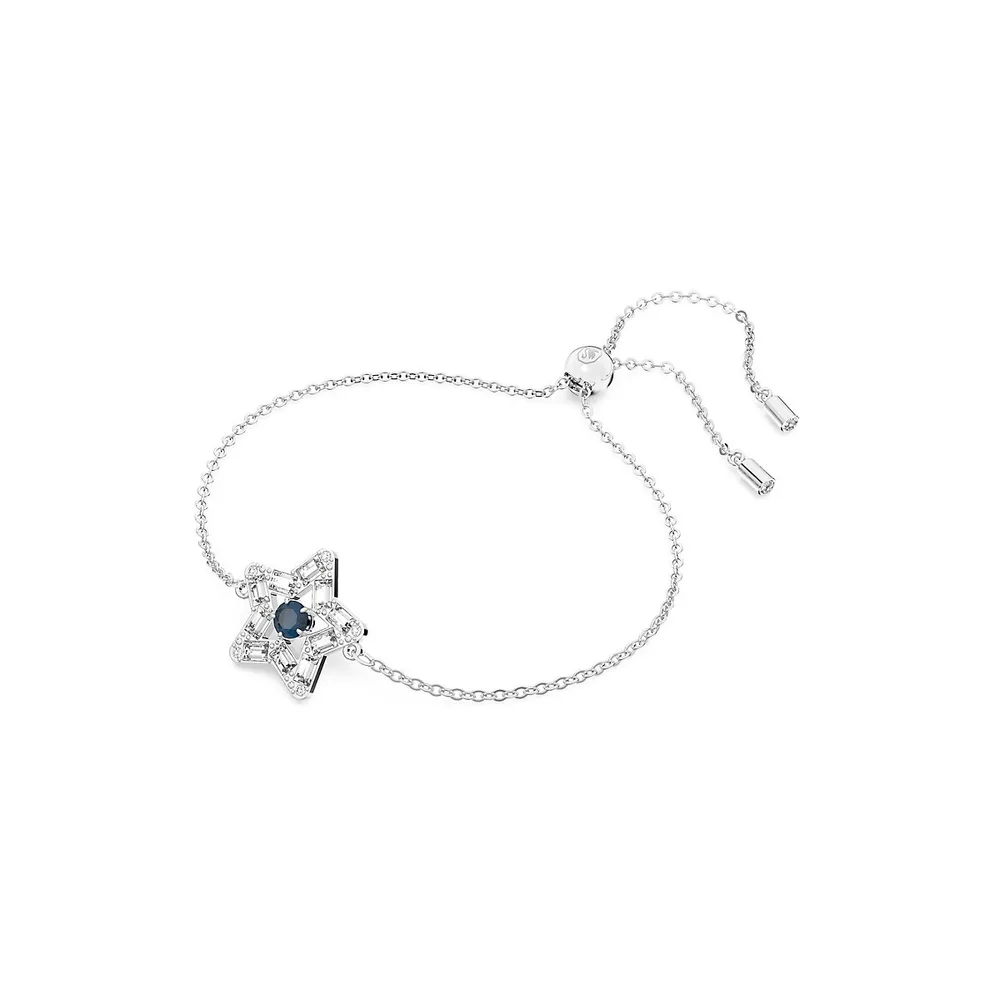 Stella Rhodium-Plated & Crystal Bracelet