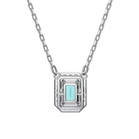 Millenia Rhodium-Plated & Cubic Zirconia Dancing Stone Pendant Necklace