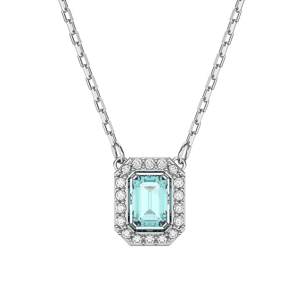 Millenia Rhodium-Plated & Cubic Zirconia Dancing Stone Pendant Necklace