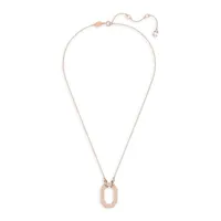 Dextera Rose Goldplated & Crystal Pavé Octagon Pendant Necklace