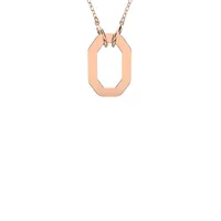 Dextera Rose Goldplated & Crystal Pavé Octagon Pendant Necklace