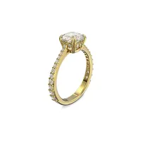 Constella Goldplated & Crystal Cocktail Ring