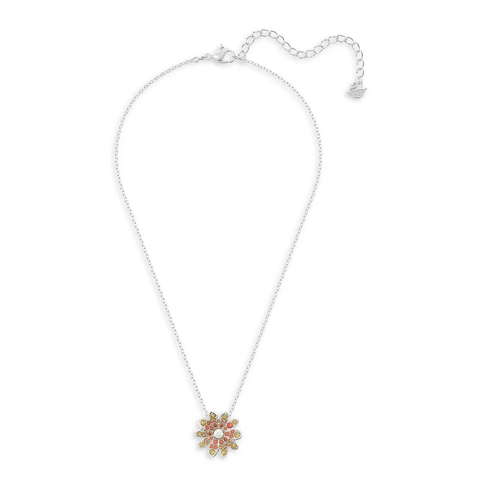 Eternal Flower Mixed Metal & Swarovski Crystal Pendant Necklace