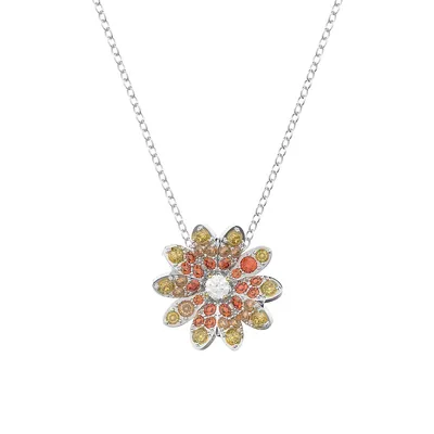Collier à pendentif en métaux mixtes et cristaux Swarovski Eternal Flower