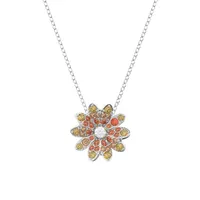 Eternal Flower Mixed Metal & Swarovski Crystal Pendant Necklace