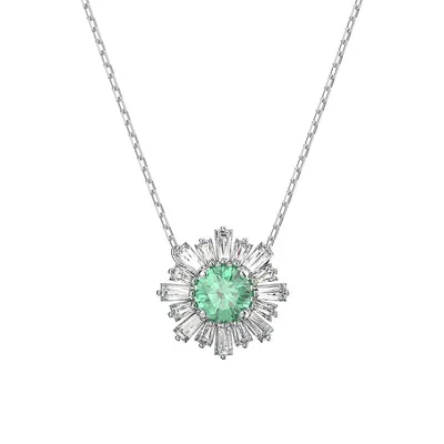 Sunshine Rhodium-Plated & Crystal Pendant Necklace