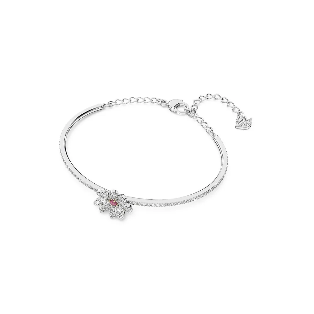 Eternal Flower Rhodium-Plated & Swarovski Crystal Bracelet