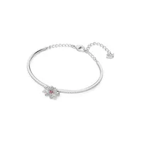 Eternal Flower Rhodium-Plated & Swarovski Crystal Bracelet