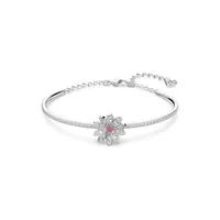 Eternal Flower Rhodium-Plated & Swarovski Crystal Bracelet