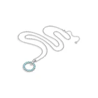 Exalta Rhodium-Plated & Crystal Pendant Necklace