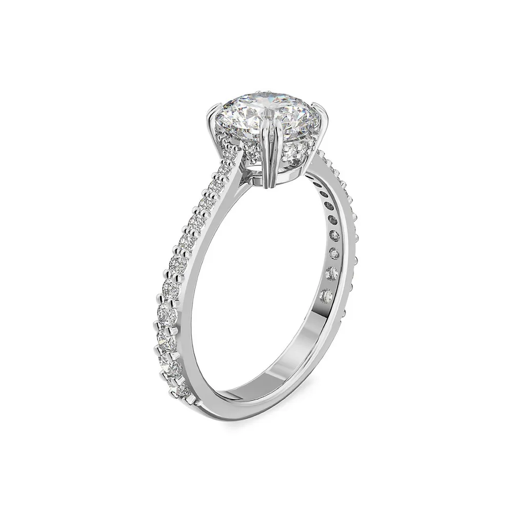 Constella Rhodium-Plated & Crystal Cocktail Ring