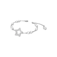 Stella Star Crystal Faux Pearls & Rhodium-Plated Bracelet