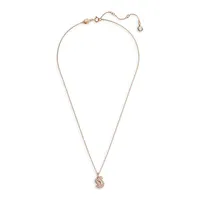 Iconic Swan Rose Goldtone Swarovski Crystal Pendant Necklace