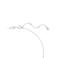Volta Rhodium-Plated Swarovski Crystal Bow Pendant Necklace