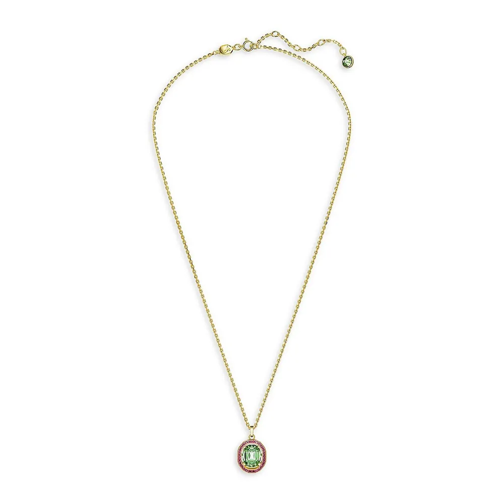 Chroma Goldtone & Swarovski Crystal Pendant Necklace