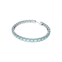 Matrix Tennis Rhodium-Plated Swarovski Crystal Tennis Bracelet