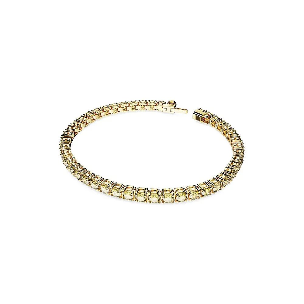 Matrix Goldplated & Crystal Tennis Bracelet