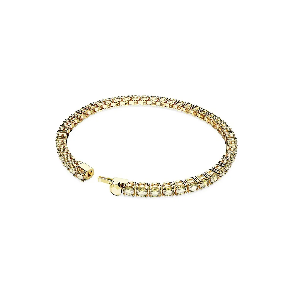 Matrix Goldplated & Crystal Tennis Bracelet