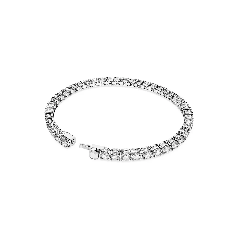 Matrix Rhodium-Plated & Crystal Tennis Bracelet
