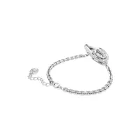 Volta Rhodium-Plated & Crystal Bracelet