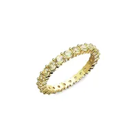 Matrix Goldplated & Cubic Zirconia Eternity Ring