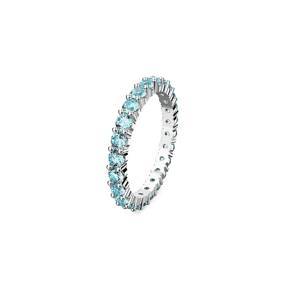 Matrix Rhodium-Plated & Cubic Zirconia Eternity Ring