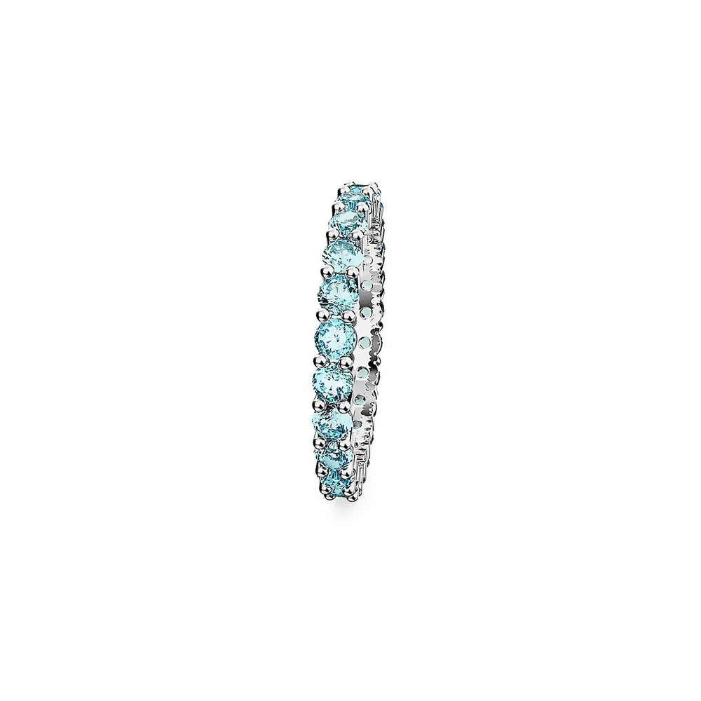 Matrix Rhodium-Plated & Cubic Zirconia Eternity Ring