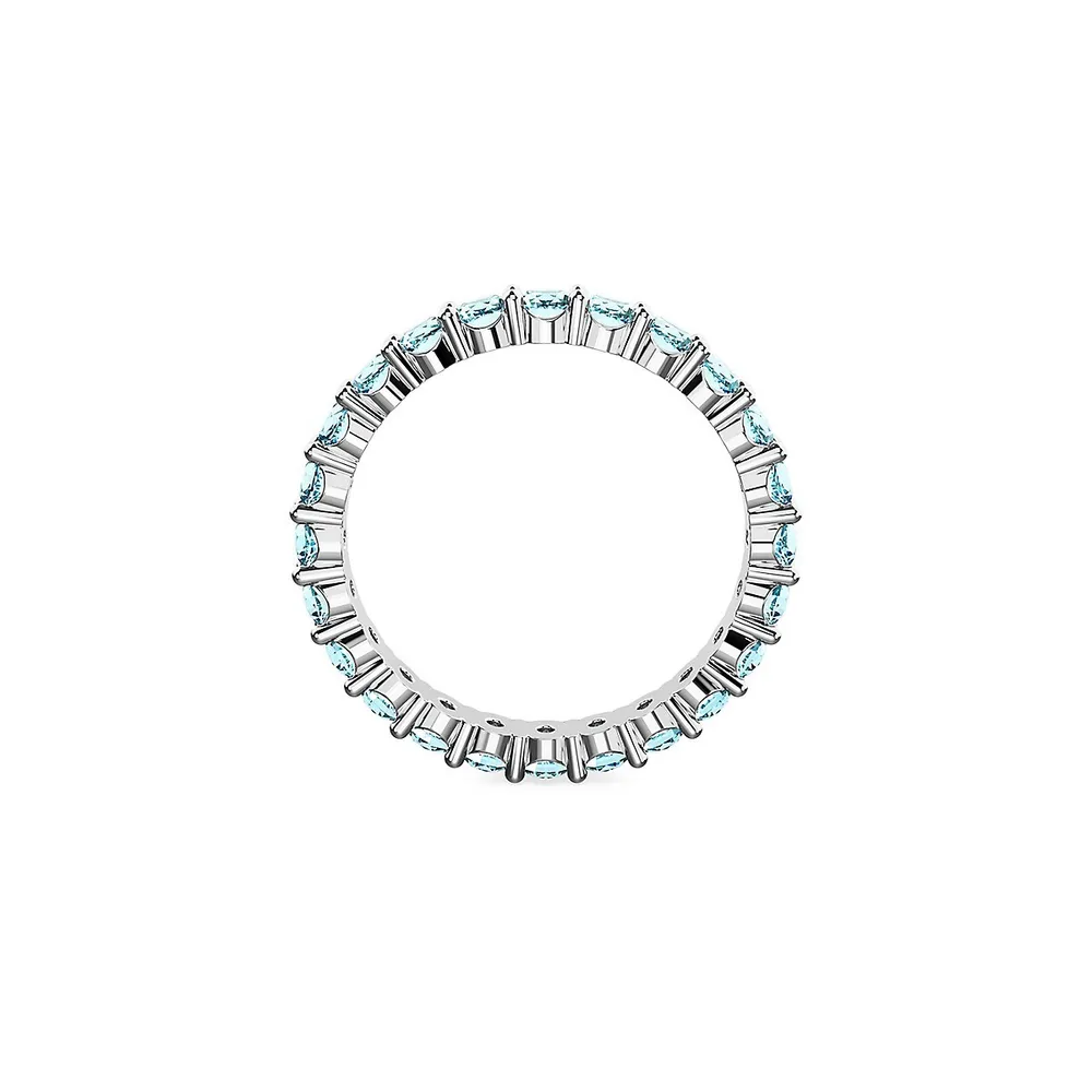 Matrix Rhodium-Plated & Cubic Zirconia Eternity Ring