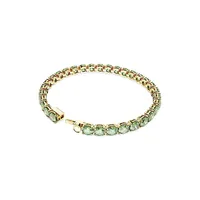 Matrix Goldplated & Crystal Tennis Bracelet