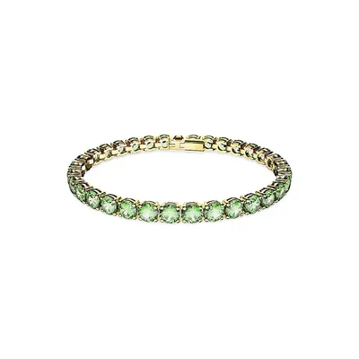 Matrix Goldplated & Crystal Tennis Bracelet