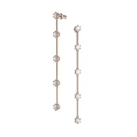 Constella Rose Goldtone & Swarovski Crystal Linear Earrings