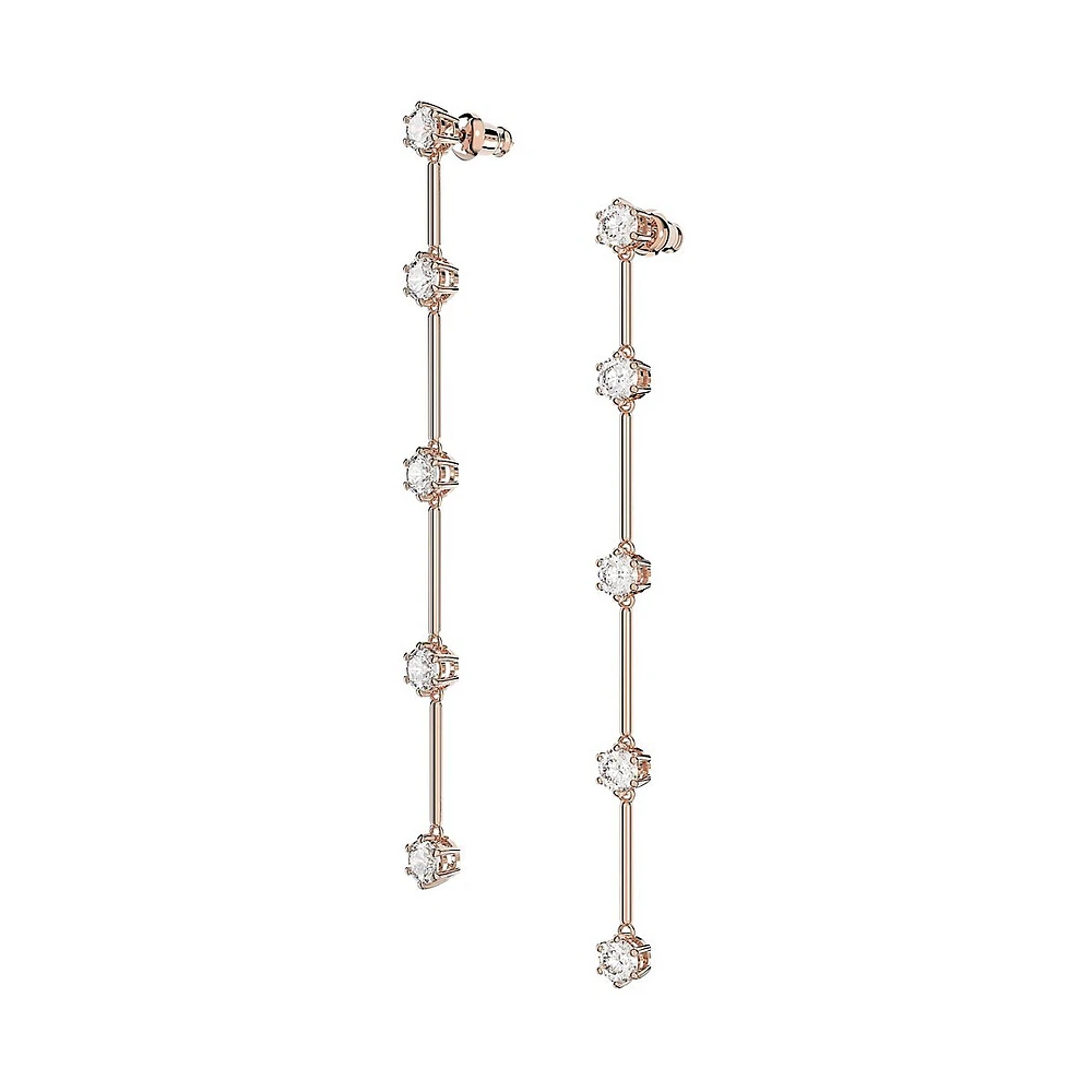 Constella Rose Goldtone & Swarovski Crystal Linear Earrings