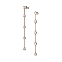 Constella Rose Goldtone & Swarovski Crystal Linear Earrings