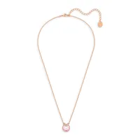 Collier à pendentif plaqué or rose avec cristaux